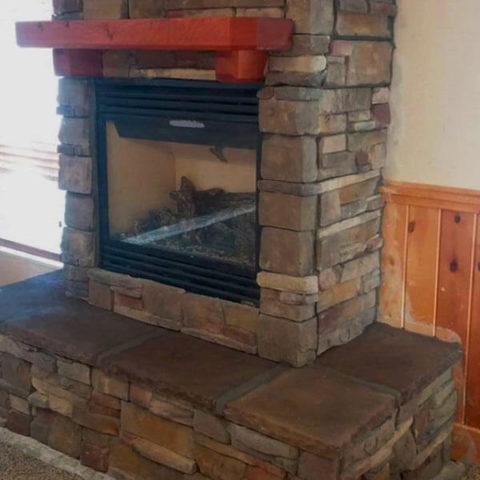 Interior Masonry Fireplace