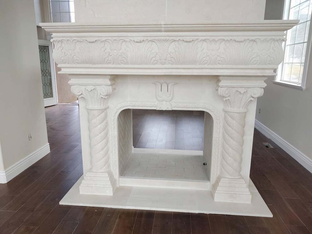 White Marble Fireplace