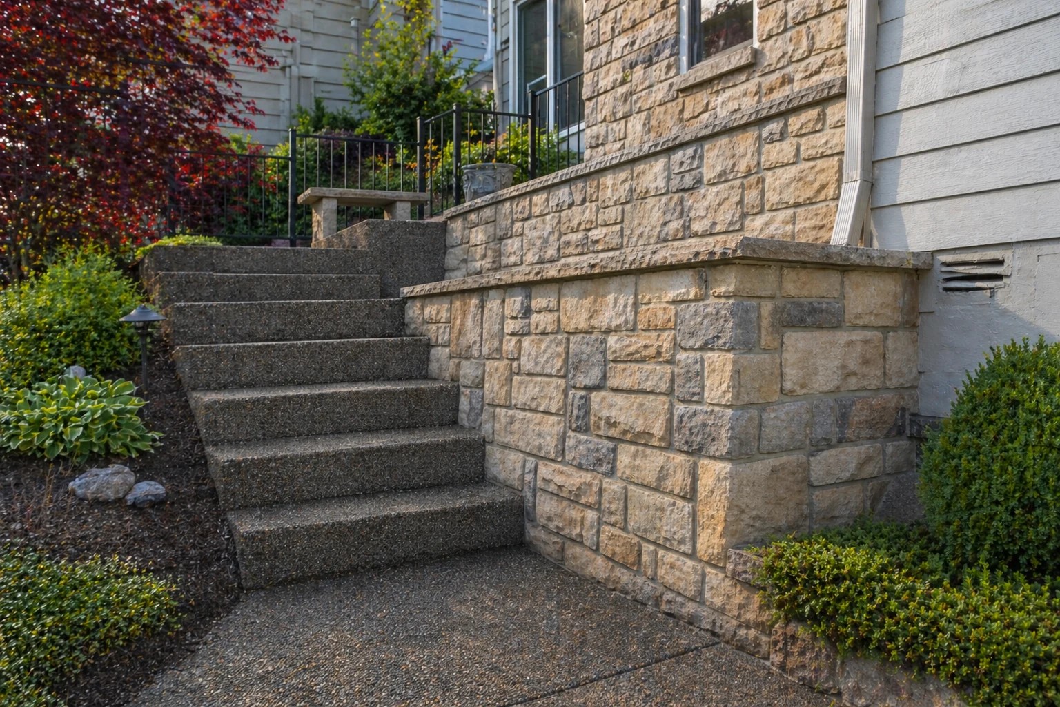 Stone veneer repair after
